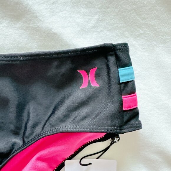 3/$15 Hurley Black bikini bottoms NWT size XL age 13-15 years - Picture 4 of 10